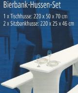Stretch Biertischhussen und Stretch Bierbankhussen